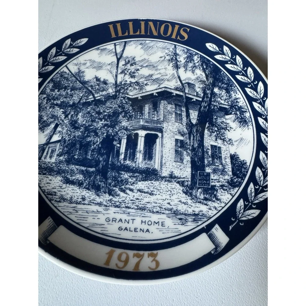 Vintage 1972-73 Illinois Lincoln/ Grant Home Collector Plate Set Decor Danmark